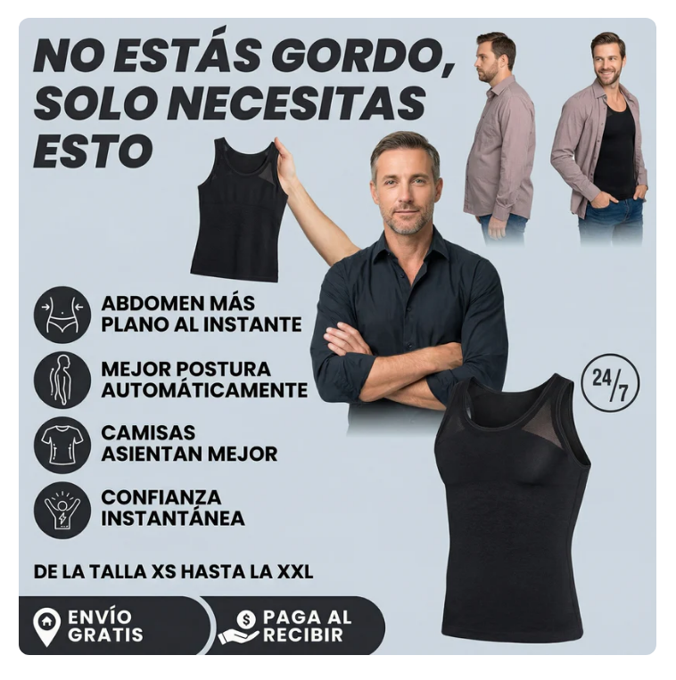 No estás gordo, sólo necesitas esto — beneficios de la camiseta moldeadora
